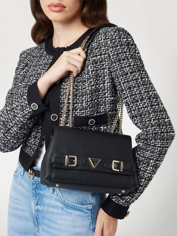 GUESS Eco Ali Black Shoulder Bag