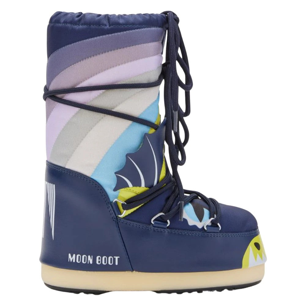 Moon Boot Dragon Icon Blue Winter Boots